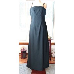 Vintage Watters & Watters Womens Long Black Dress Size 12 Made in USA